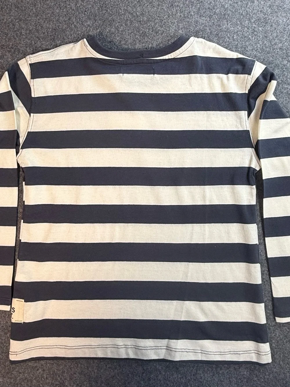 Zara Kids Navy &‎ Cream Striped Long Sleeve Tee Size 8 NWT Coastal Classic